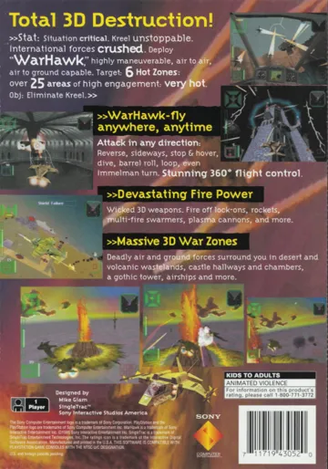 Warhawk - The Red Mercury Missions (EU) box cover back